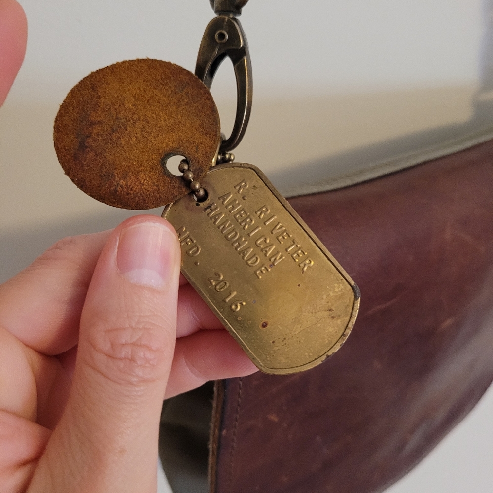 R.Riveter Shoulder Purse Canvas Leather - Picture 4 of 16